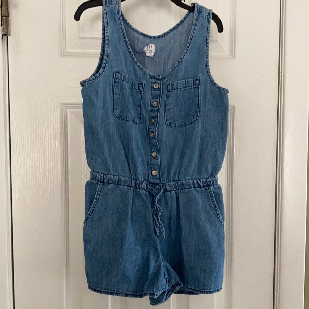 GAP GIRLS DENIM ROMPER SIZE S